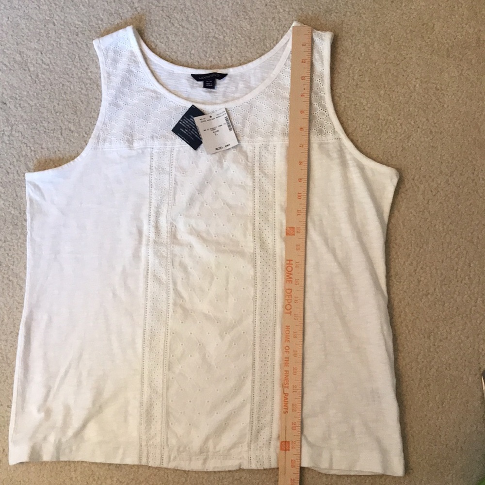 NWT white tank with eyelet details - Picture 12 of 13